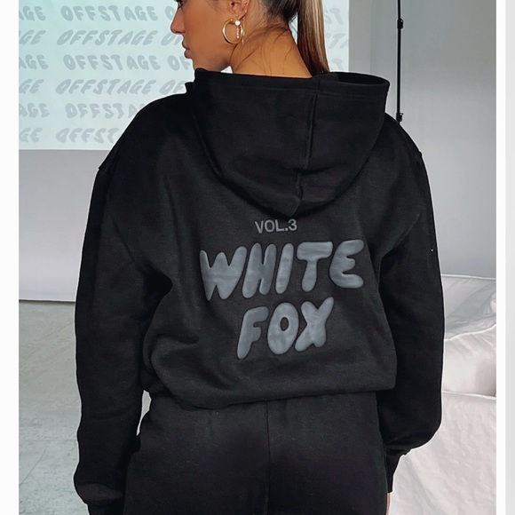 White Fox Boutique Tops - White Fox Boutique Black Hoodie with Gray Accents